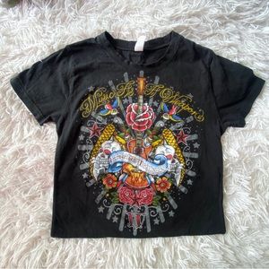 Ed hardy style y2k tee